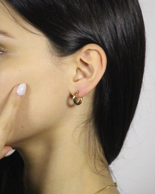 16mm Hoop Earrings in 9ct Yellow Gold