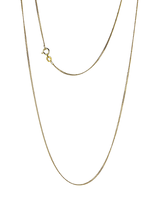 58cm Solid Curb Chain in 9ct Yellow Gold