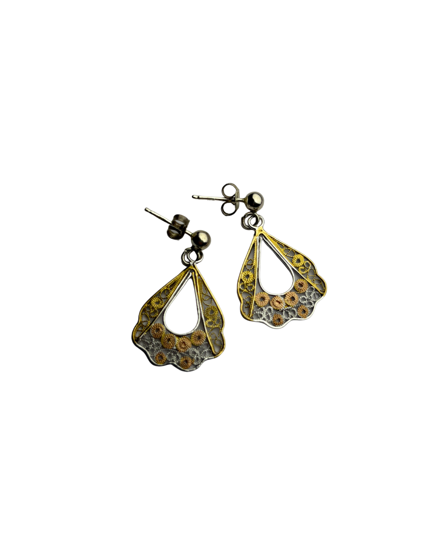 Ornate Earrings in 9ct Gold Plated Sterling Silver