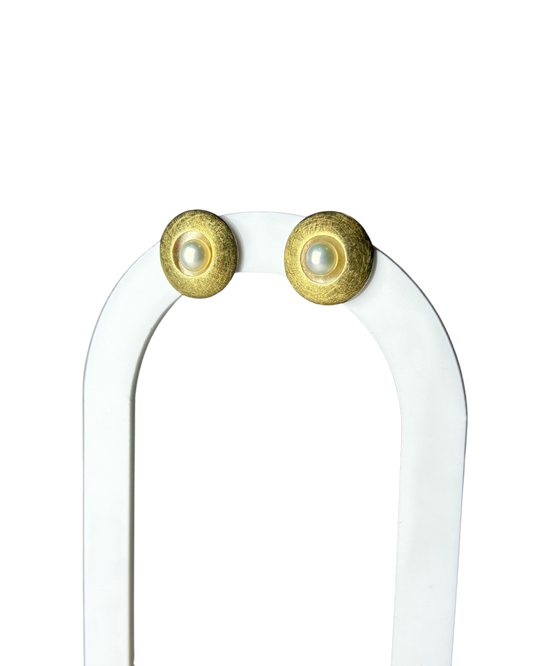 Pearl Earrings in 9ct Gold Plated Sterling Silver