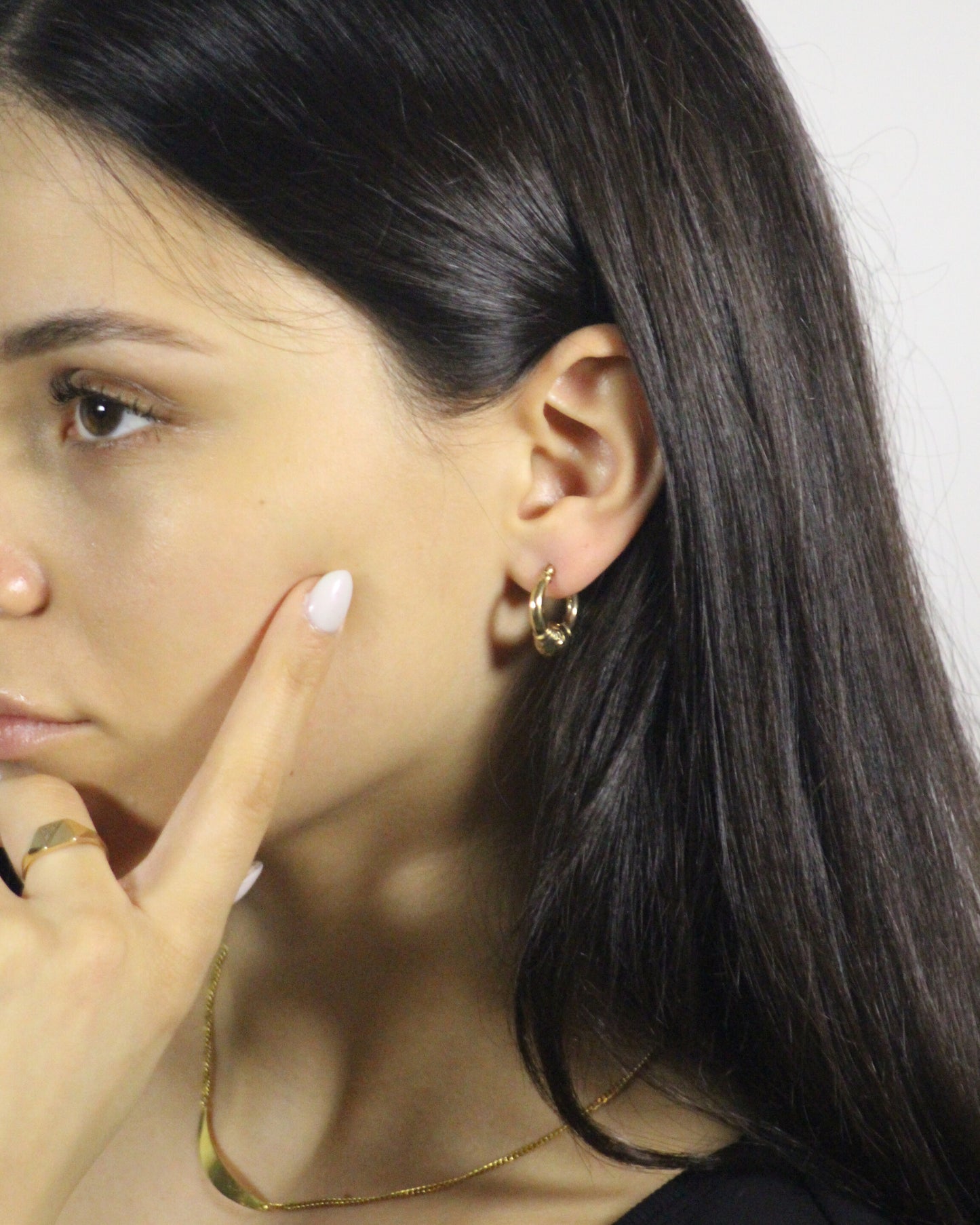 17mm Ball Hoop Earrings in 9ct Yellow Gold