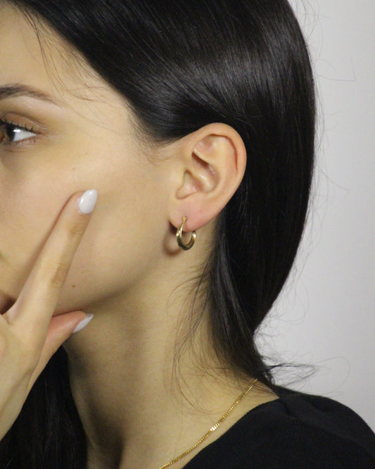 16.3mm Hoop Earrings in 9ct Yellow Gold