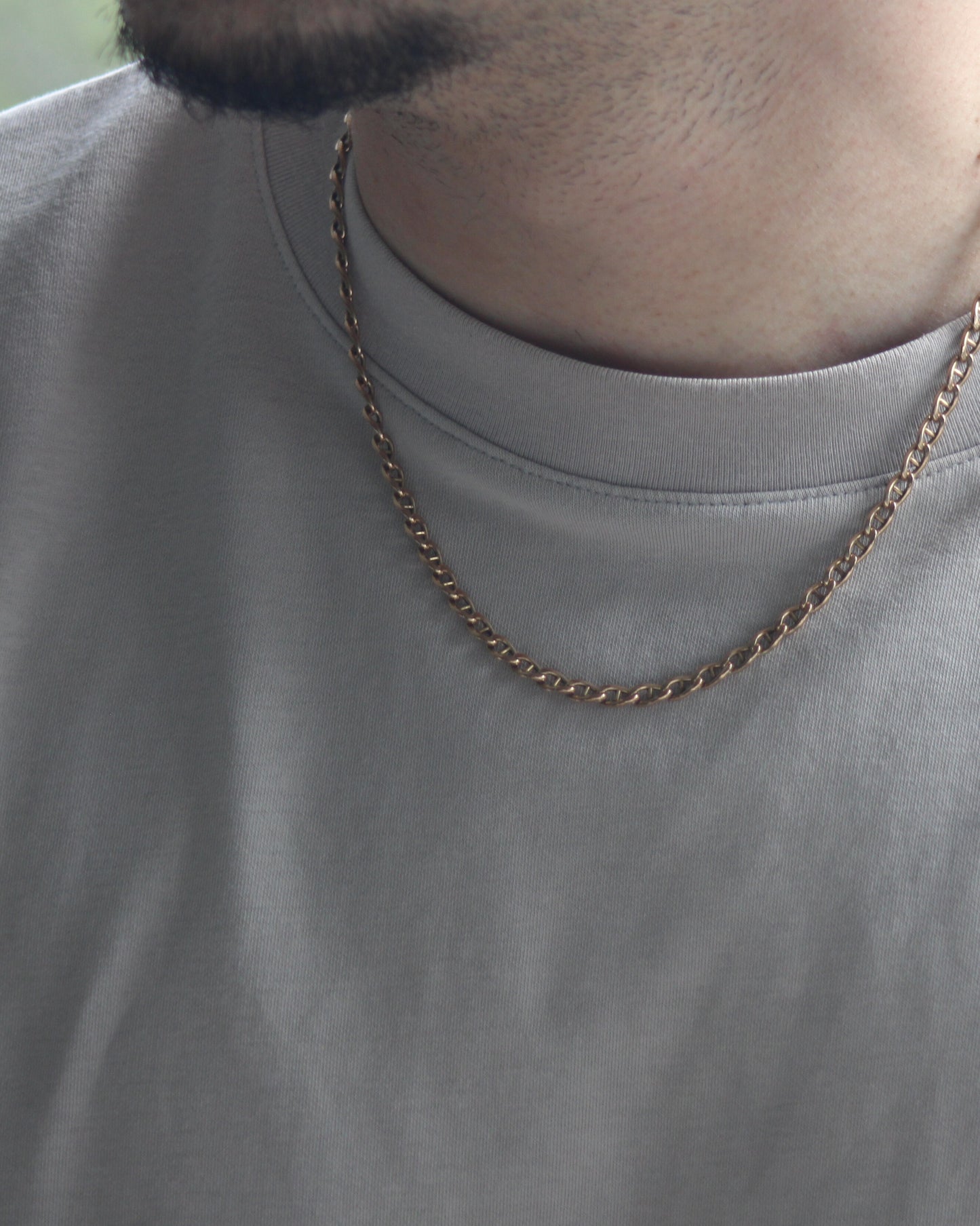 52cm Hollow Anchor Chain in 9ct Yellow Gold