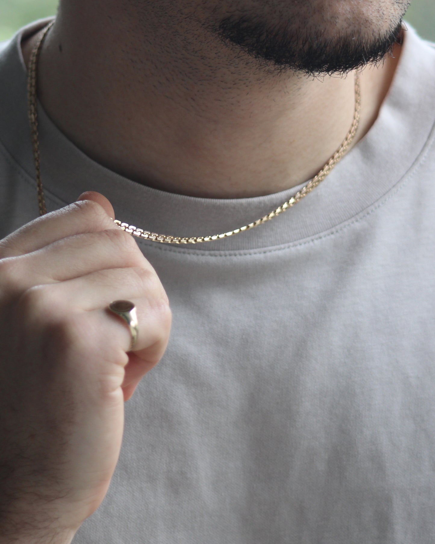 56cm Solid Pressed Curb Chain in 9ct Yellow Gold