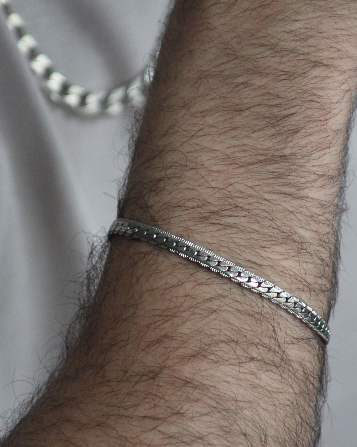21cm Solid Pressed Curb Bracelet in Sterling Silver