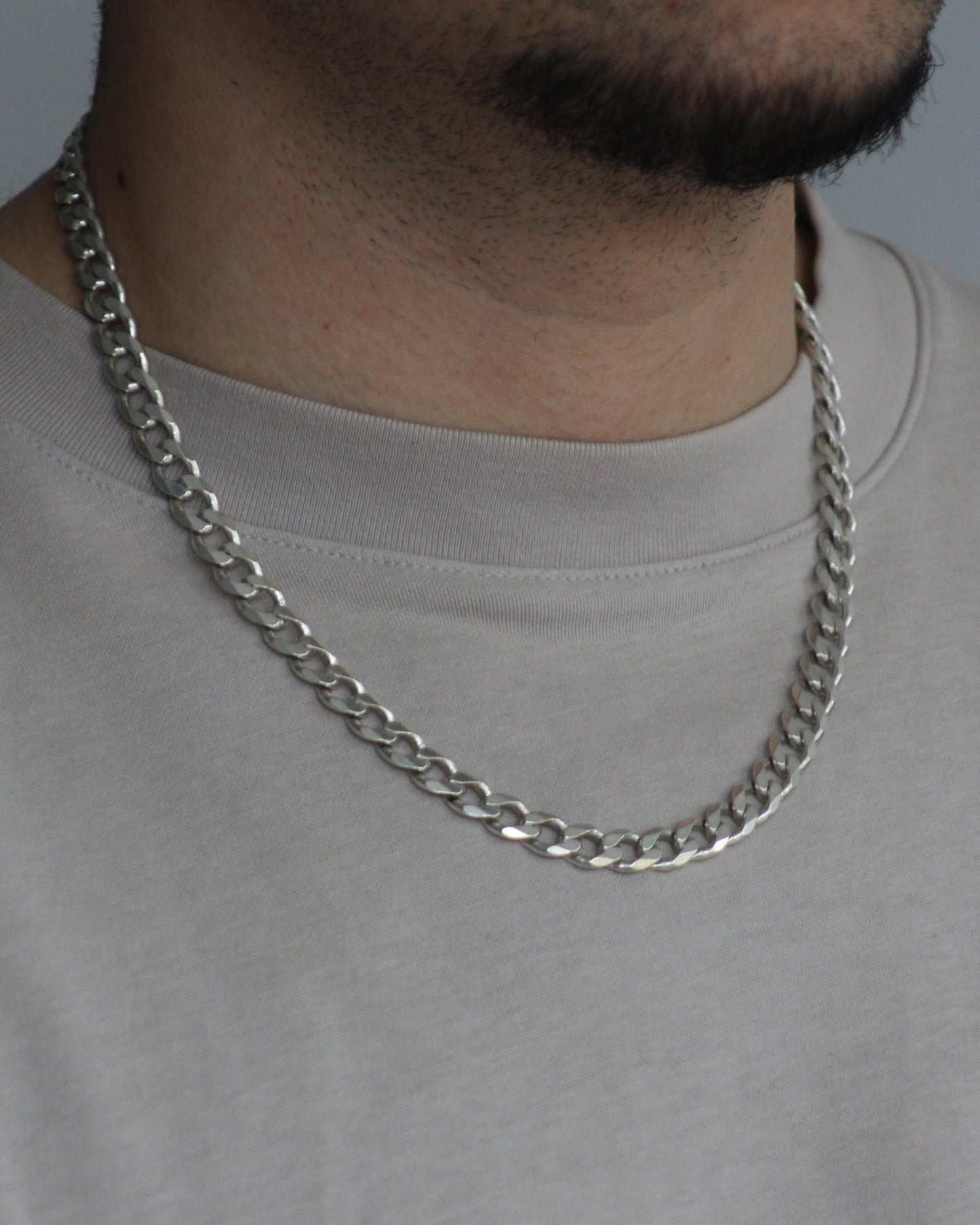 53cm Solid Curb Chain in Sterling Silver