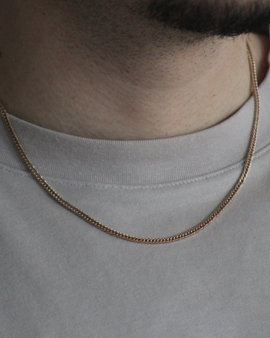 50cm Solid Heavy Double Curb Chain in 9ct Yellow Gold