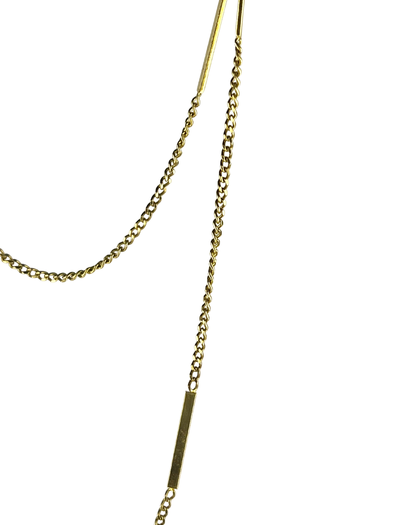49cm Solid Curb and Bar Chain in 9ct Yellow Gold