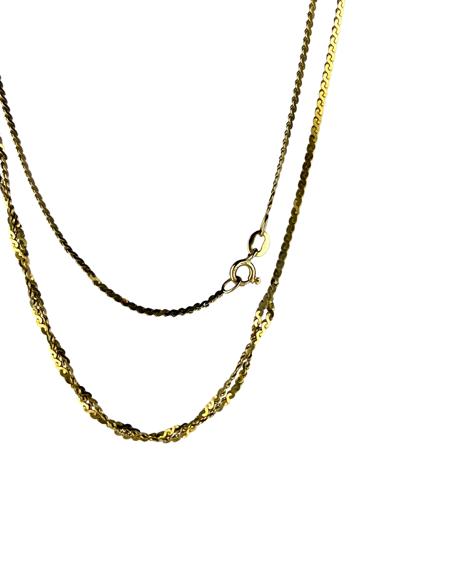 47cm Solid Braided Chain in 9ct Yellow Gold