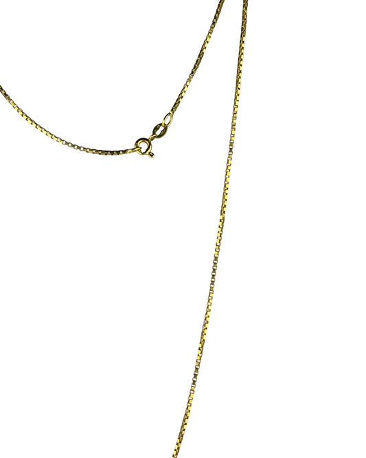 54cm Solid Box Chain in 9ct Yellow Gold