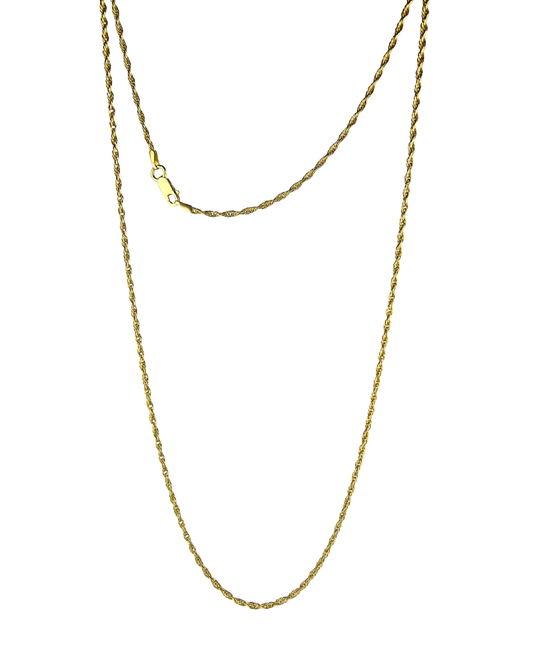 52cm Solid Rope Chain in 9ct Yellow Gold