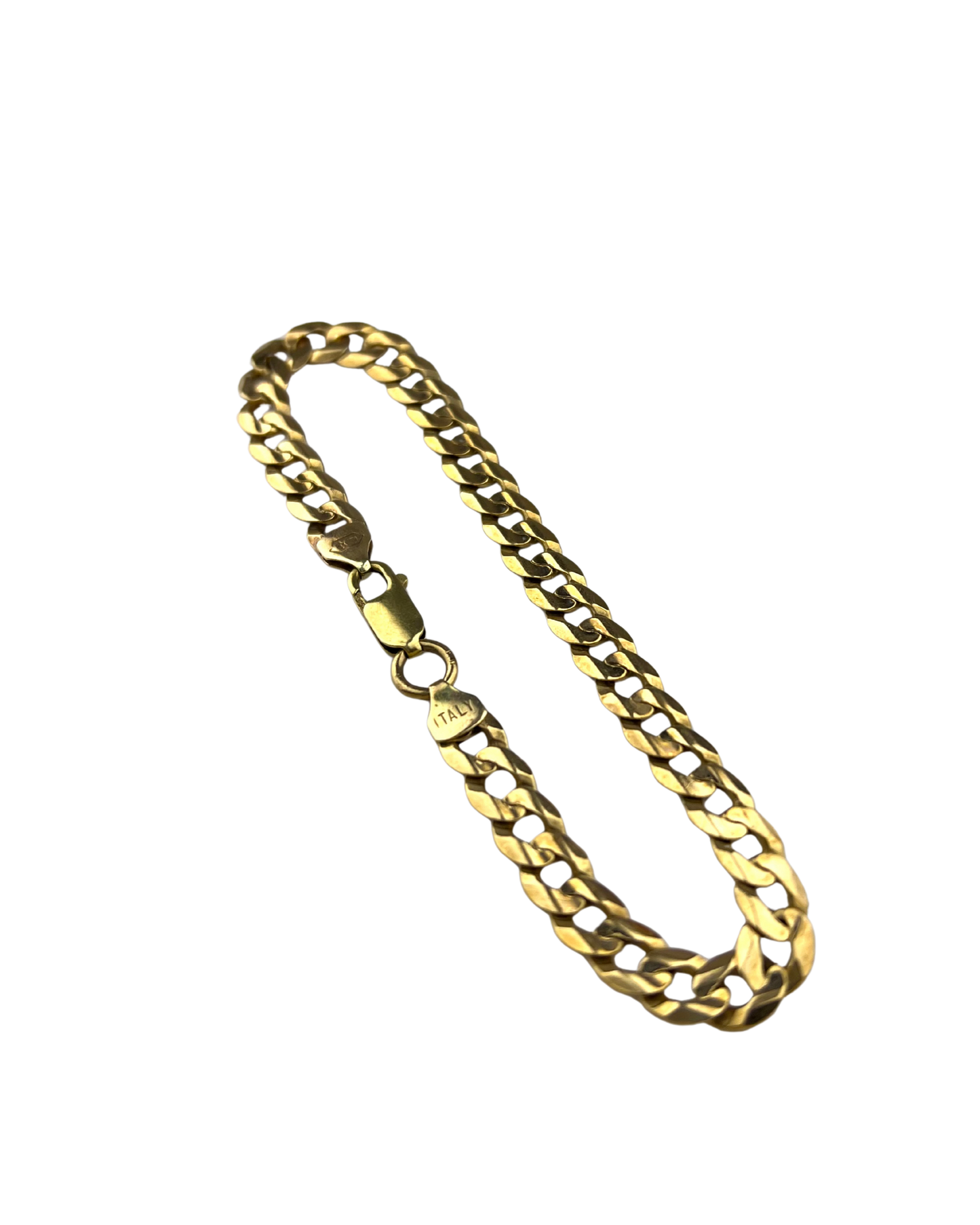 21cm Solid Curb Bracelet in 9ct Yellow Gold