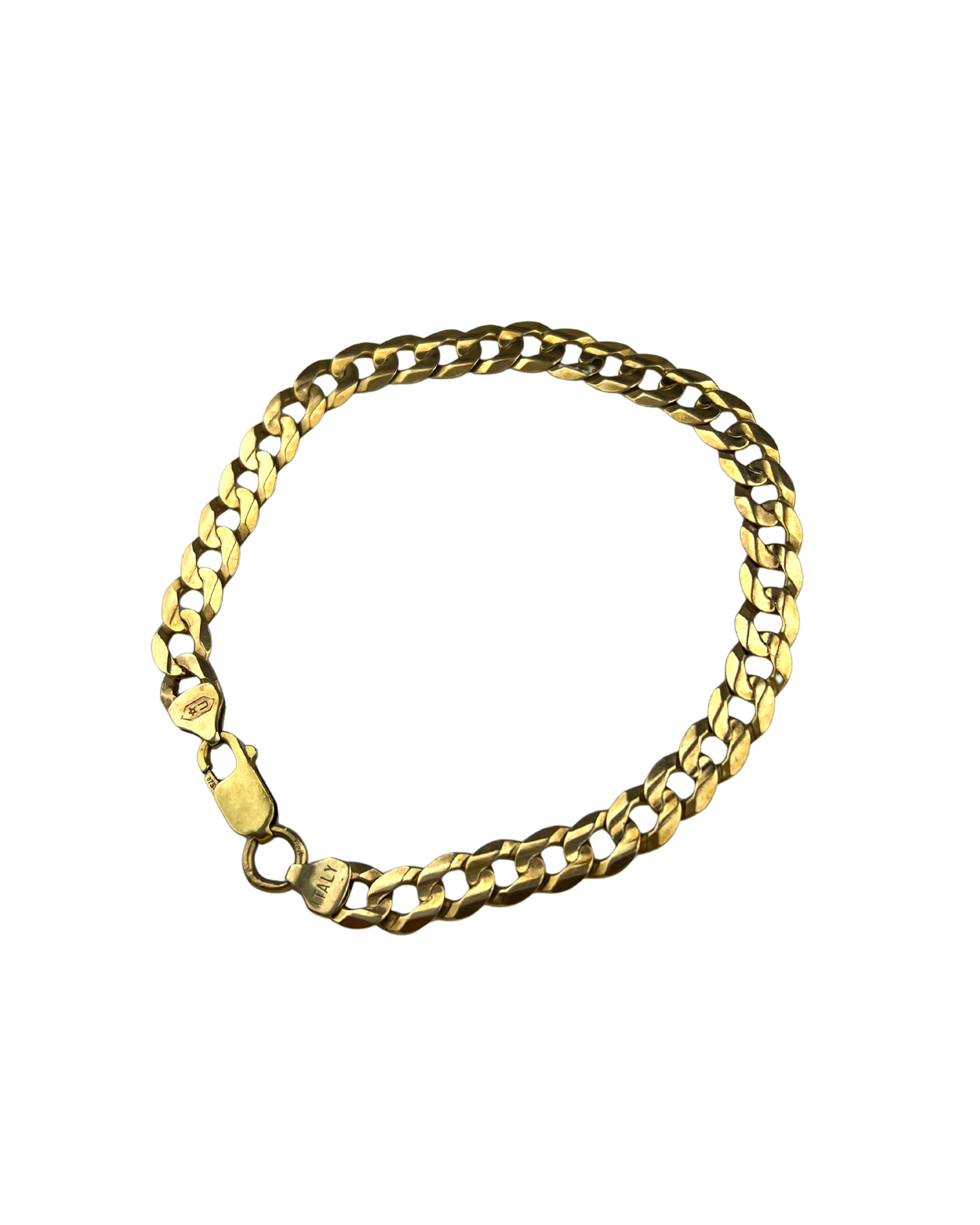 21cm Solid Curb Bracelet in 9ct Yellow Gold