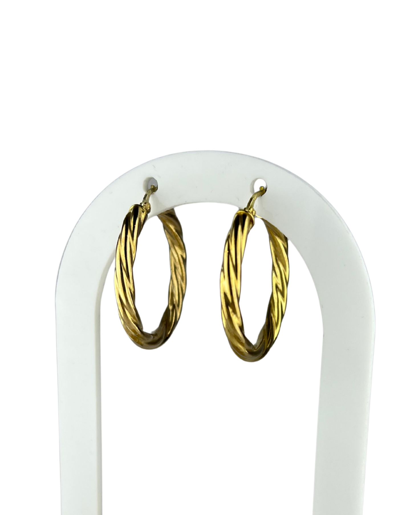31.5mm Hoop Earrings in 9ct Yellow Gold