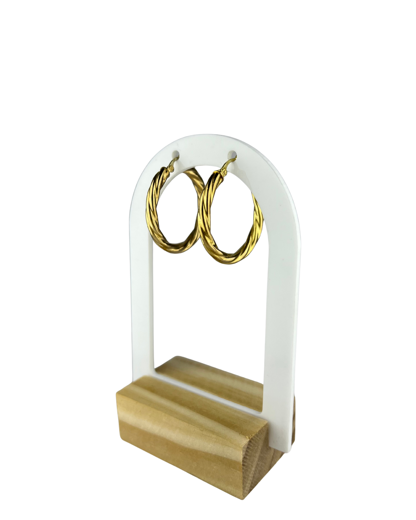 31.5mm Hoop Earrings in 9ct Yellow Gold