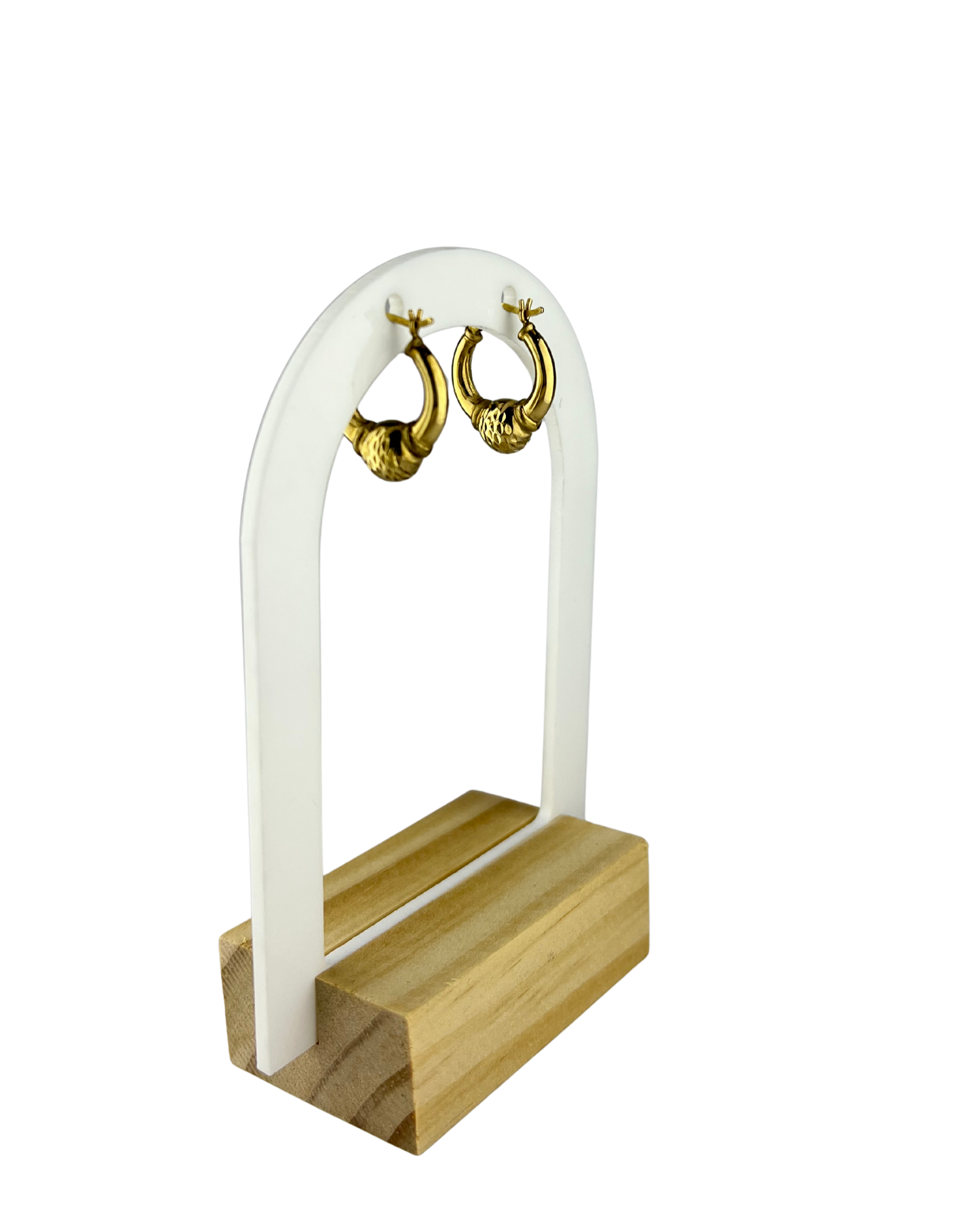 17mm Ball Hoop Earrings in 9ct Yellow Gold