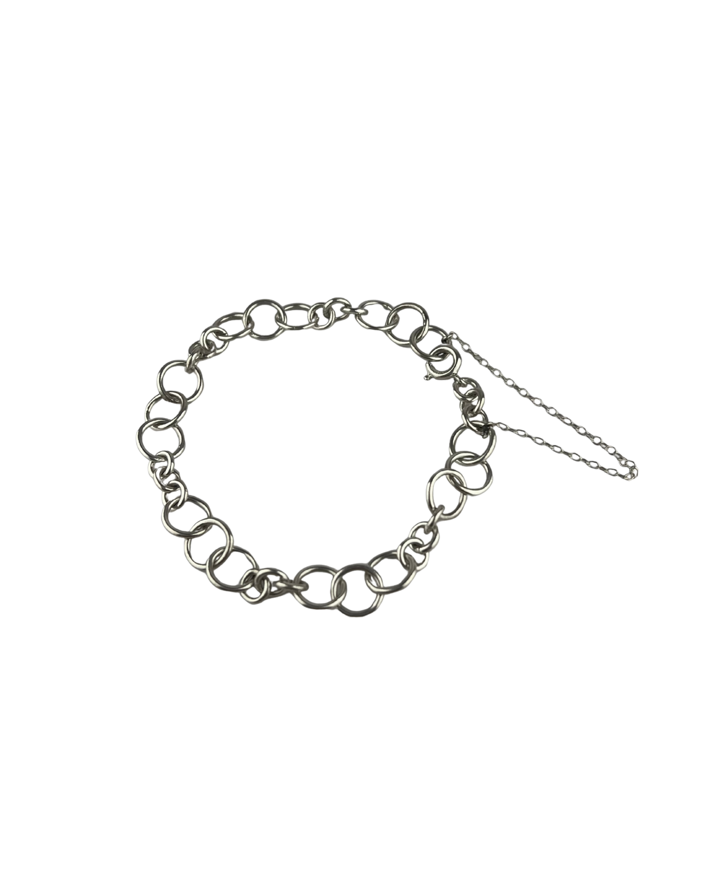 18cm Solid Circle Bracelet in Sterling Silver