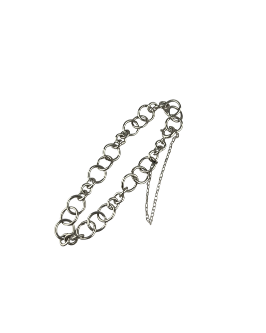 18cm Solid Circle Bracelet in Sterling Silver