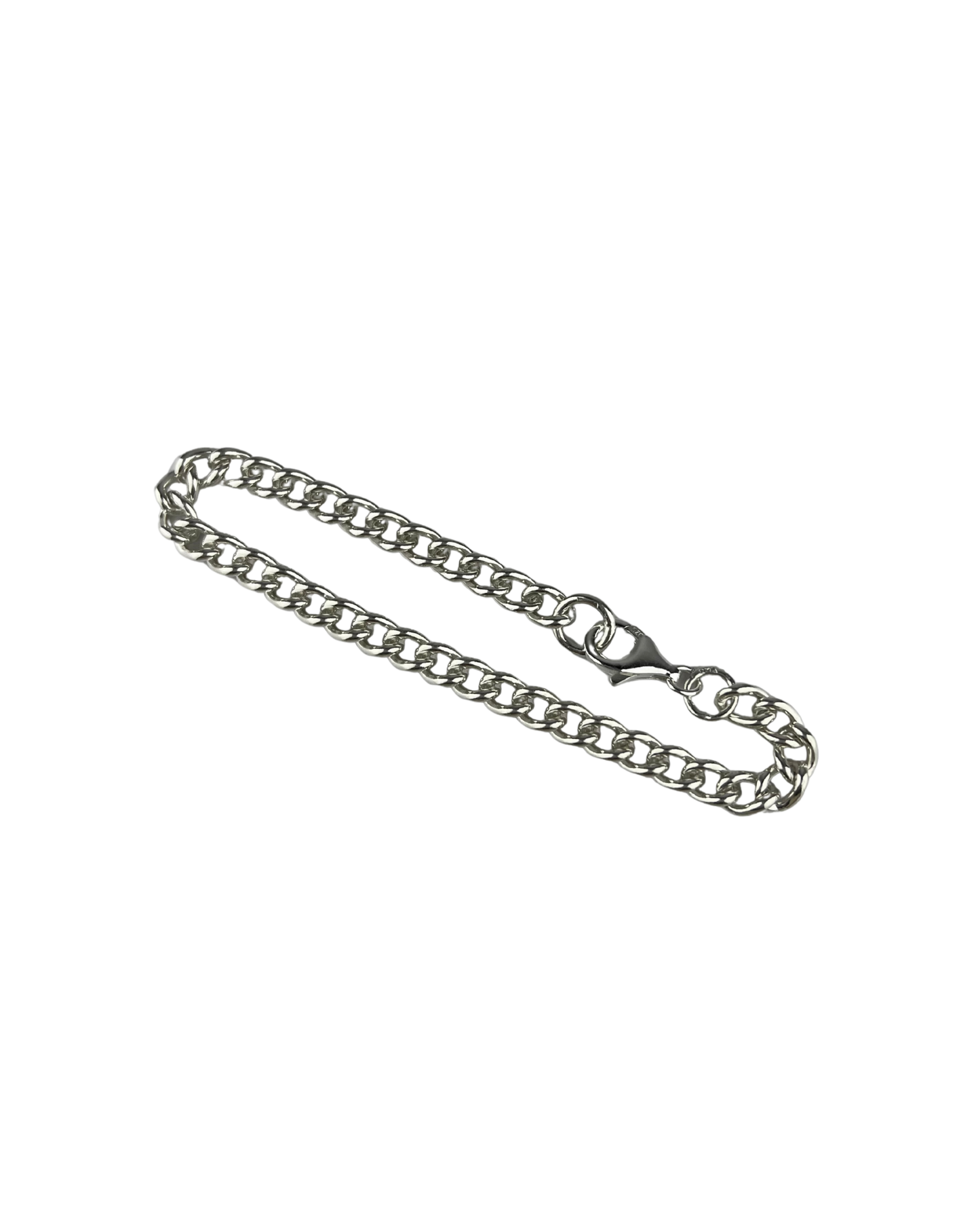 18cm Solid Curb Bracelet in Sterling Silver