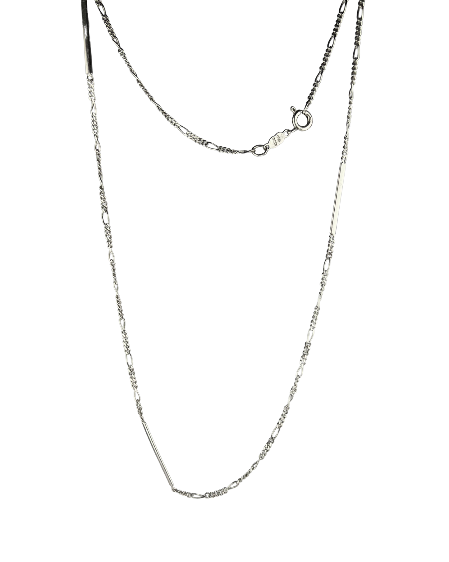 48cm Solid Curb Chain in Sterling Silver