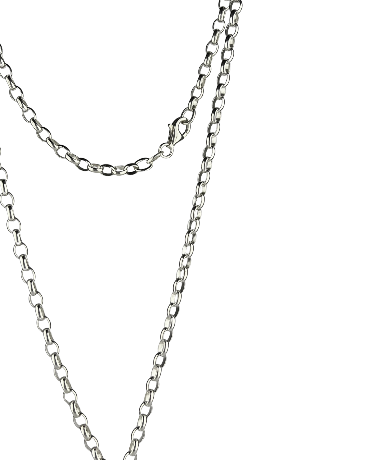 51cm Solid Belcher Chain and Two-Barred Cross in Sterling Silver