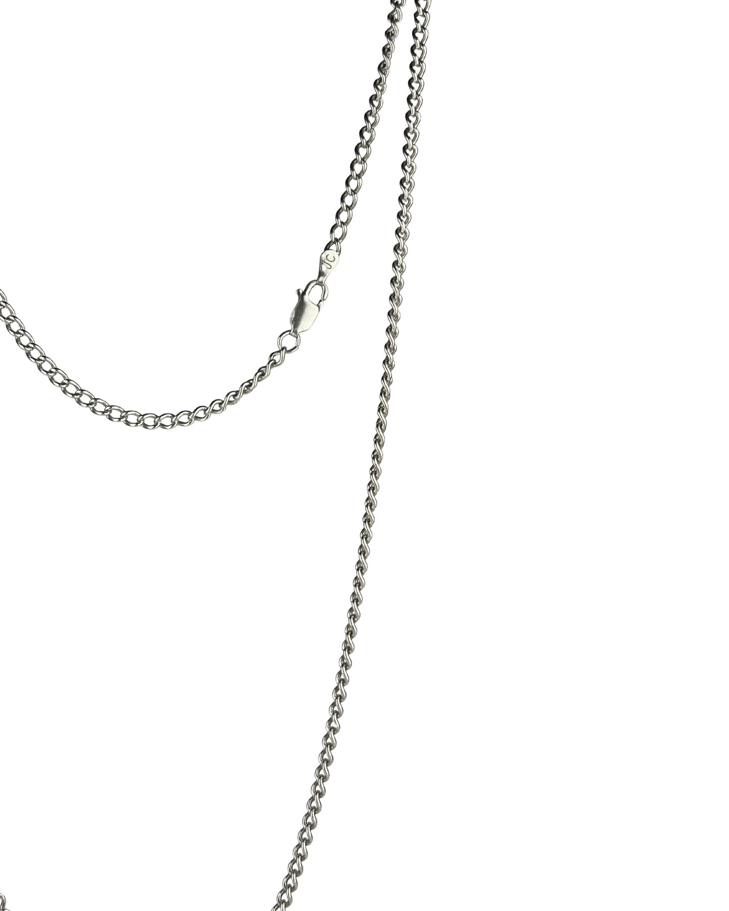 63cm Solid Curb Chain in Sterling Silver