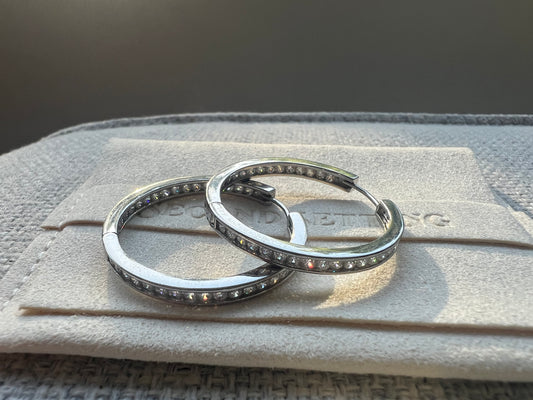 30mm Hoop Earrings in Sterling Silver