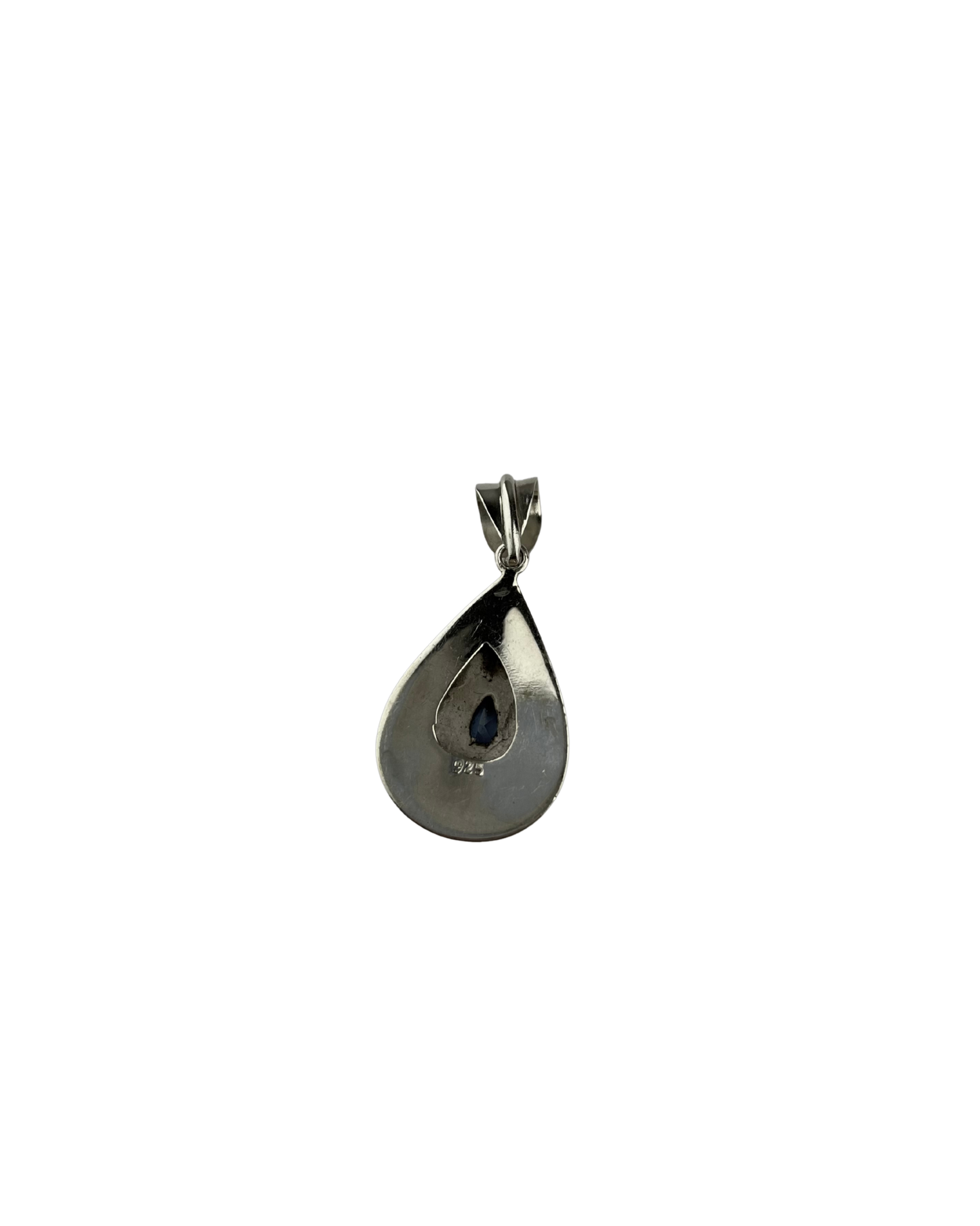 Teardrop Topaz Pendant in Sterling Silver