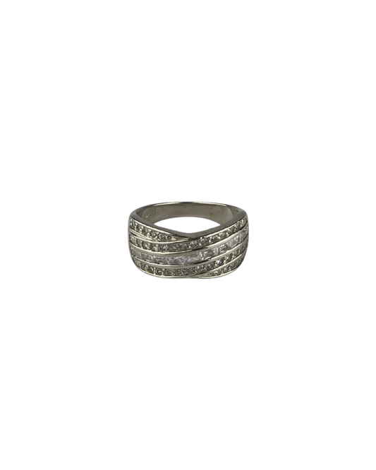 Lined Ring in Sterling Silver