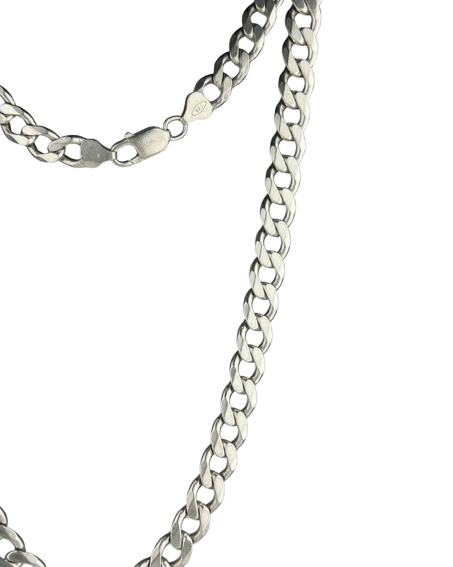 53cm Solid Curb Chain in Sterling Silver