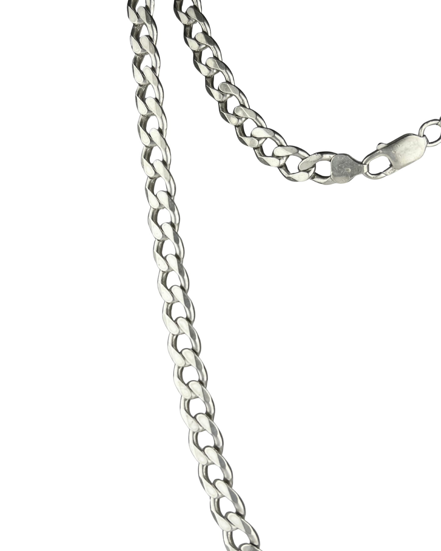 53cm Solid Curb Chain in Sterling Silver