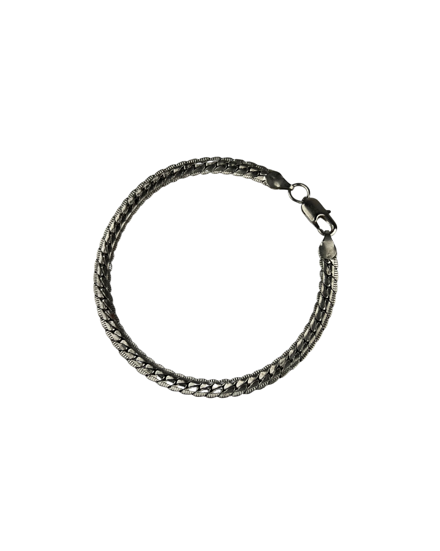 21cm Solid Pressed Curb Bracelet in Sterling Silver