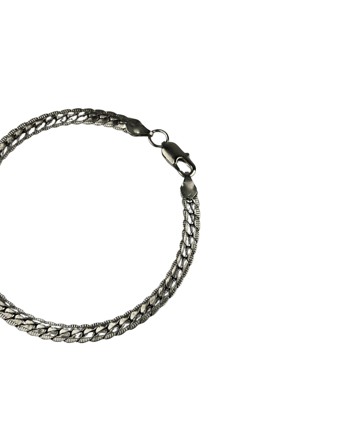 21cm Solid Pressed Curb Bracelet in Sterling Silver