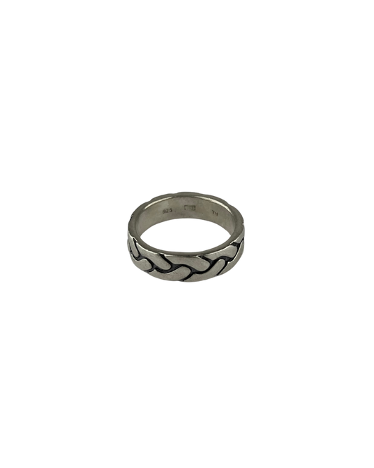 Tread Pattern Ring in Sterling Silver