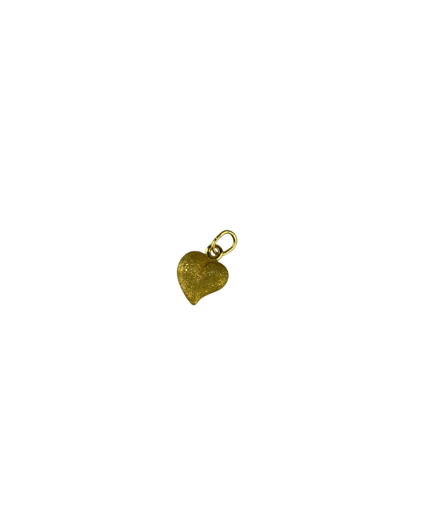 Dual-Textured Heart Pendant in 9ct Yellow Gold