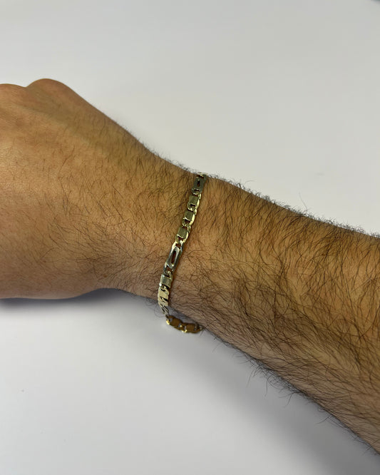 21cm Solid Bracelet in 9ct Yellow Gold