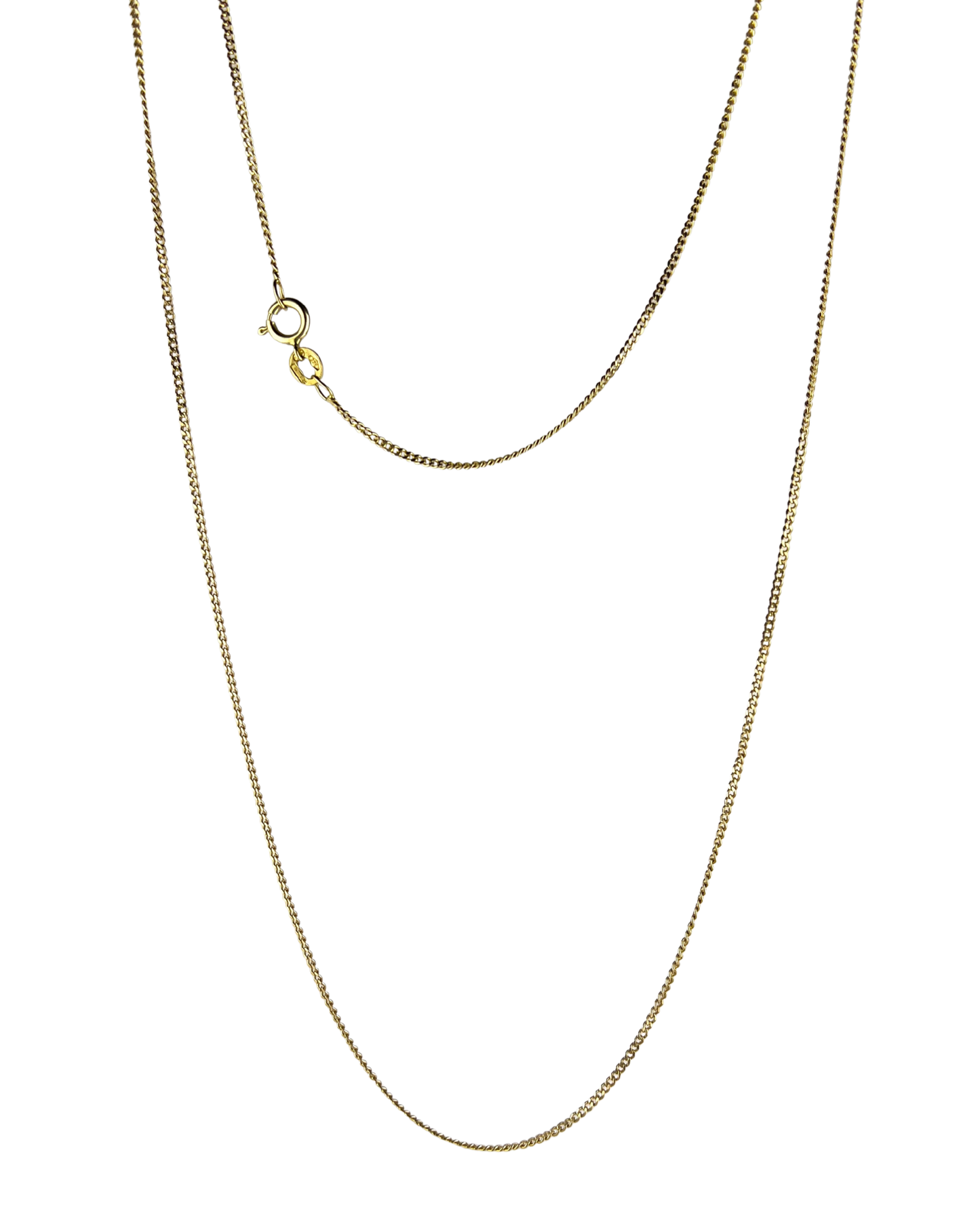 58cm Solid Curb Chain in 9ct Yellow Gold