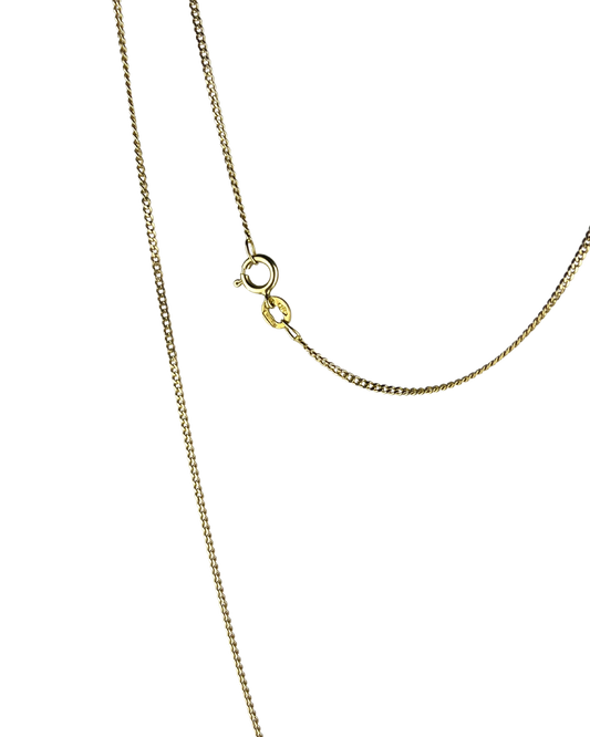 58cm Solid Curb Chain in 9ct Yellow Gold