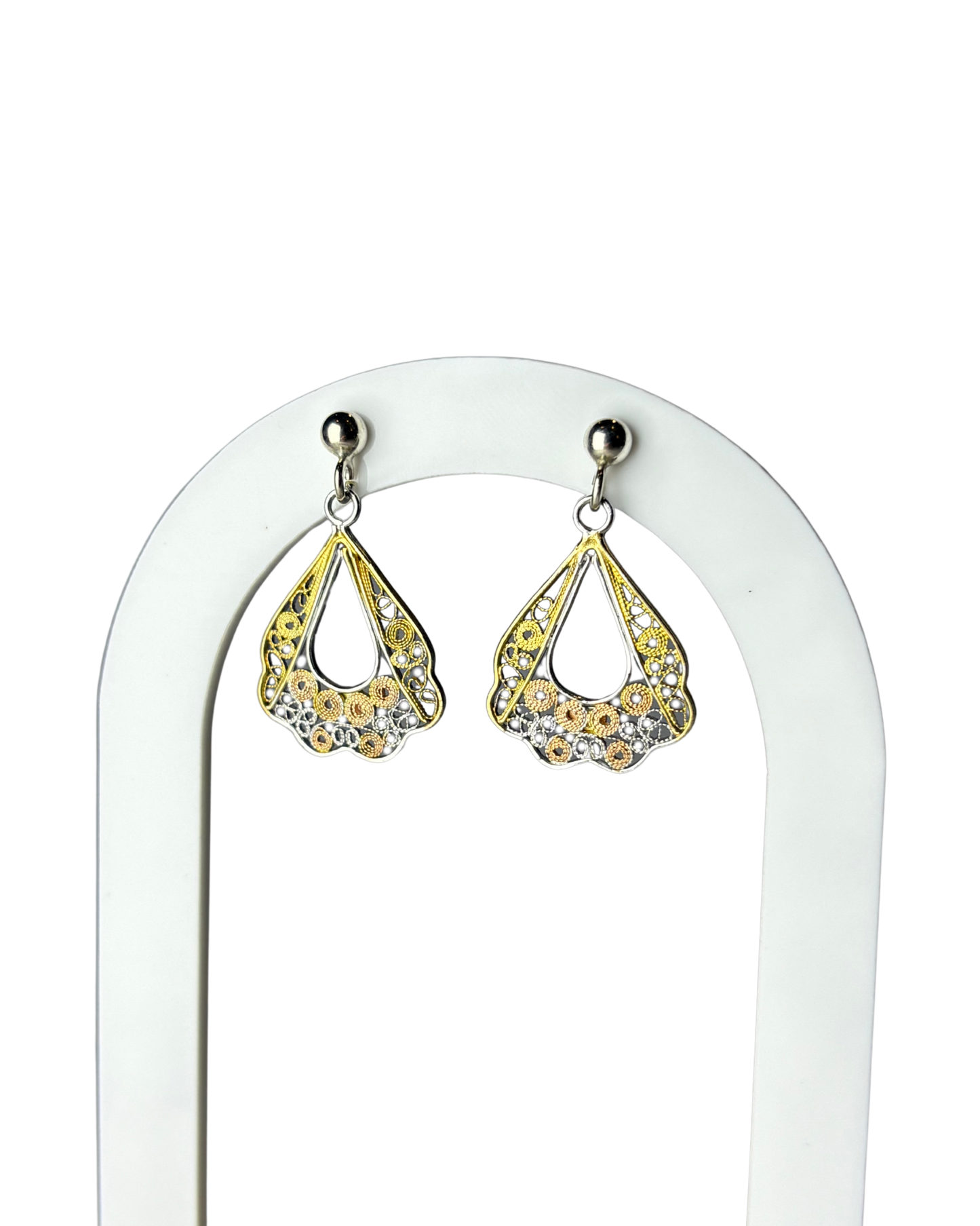 Ornate Earrings in 9ct Gold Plated Sterling Silver