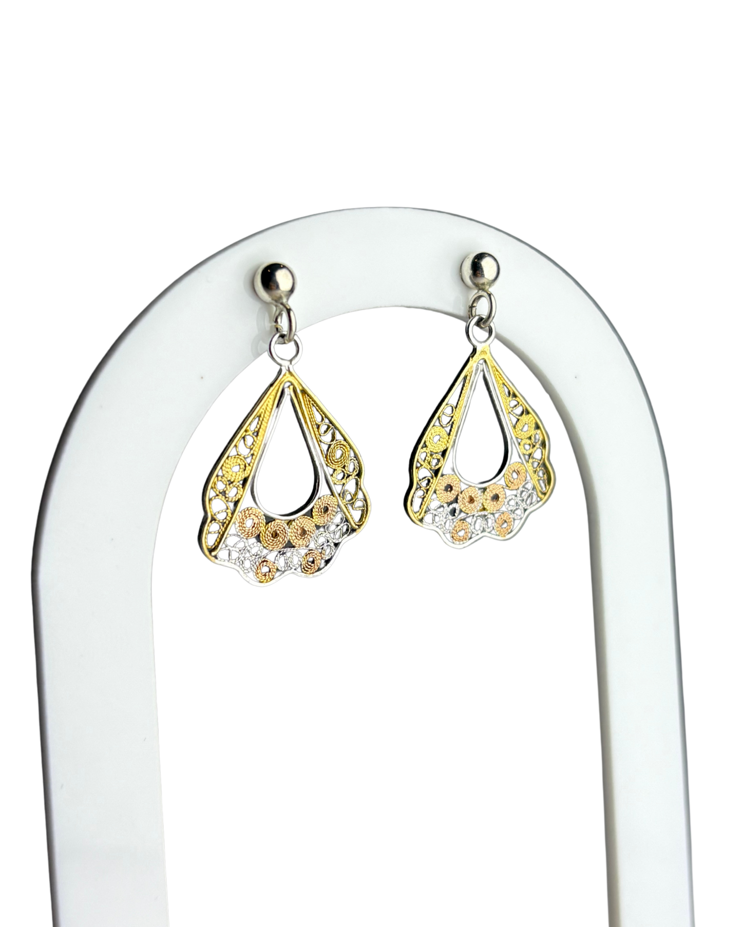 Ornate Earrings in 9ct Gold Plated Sterling Silver