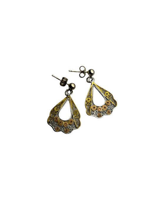 Ornate Earrings in 9ct Gold Plated Sterling Silver