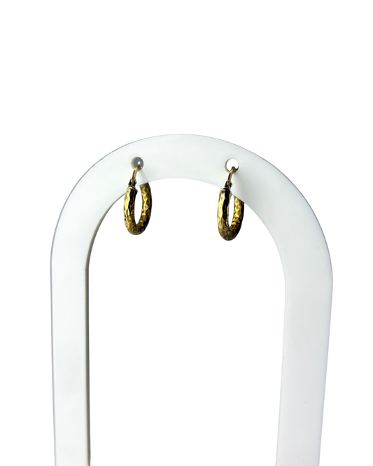 Hoop Earrings in 9ct Gold Plated Sterling Silver