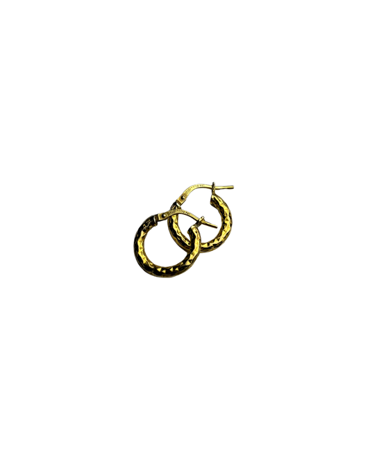 Hoop Earrings in 9ct Gold Plated Sterling Silver