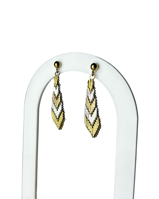 Dangle Earring in 9ct Gold Plated Sterling Silver
