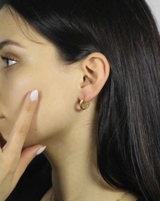 15.5mm Hoop Earrings in 9ct Yellow Gold