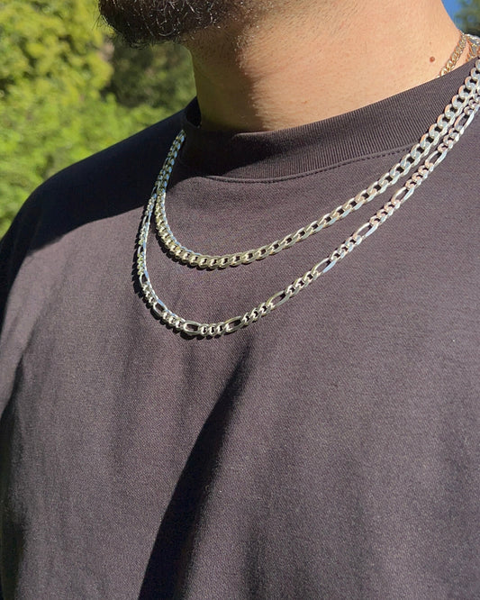 55cm Solid Curb Chain in Sterling Silver