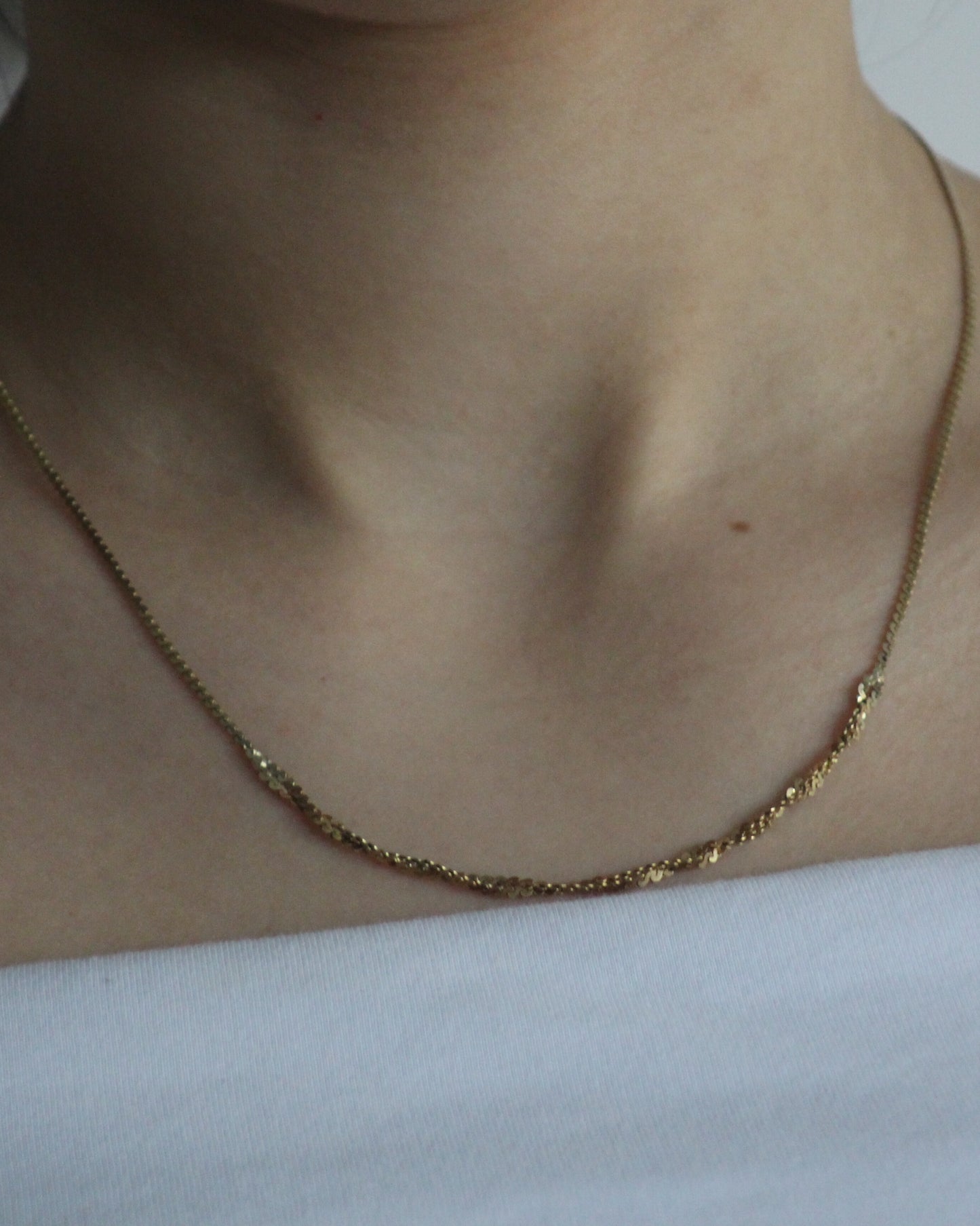 47cm Solid Braided Chain in 9ct Yellow Gold