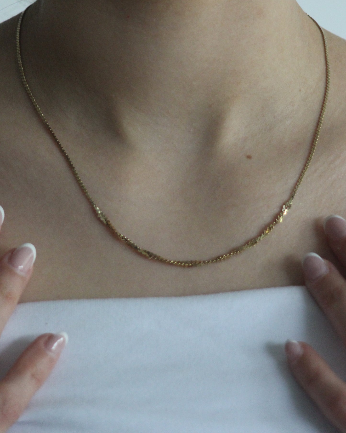 47cm Solid Braided Chain in 9ct Yellow Gold