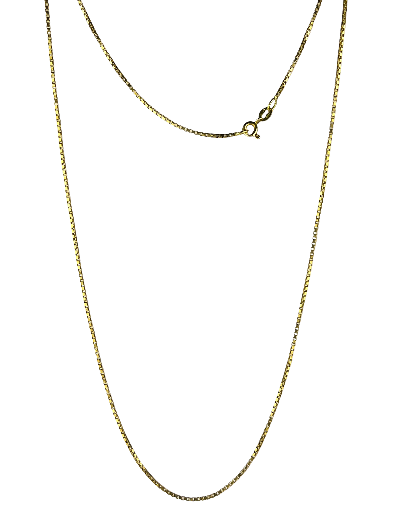 54cm Solid Box Chain in 9ct Yellow Gold