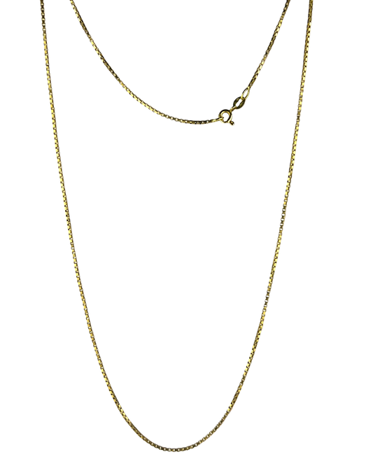 54cm Solid Box Chain in 9ct Yellow Gold